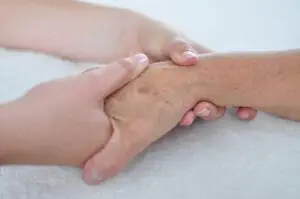 holding hand of an old person